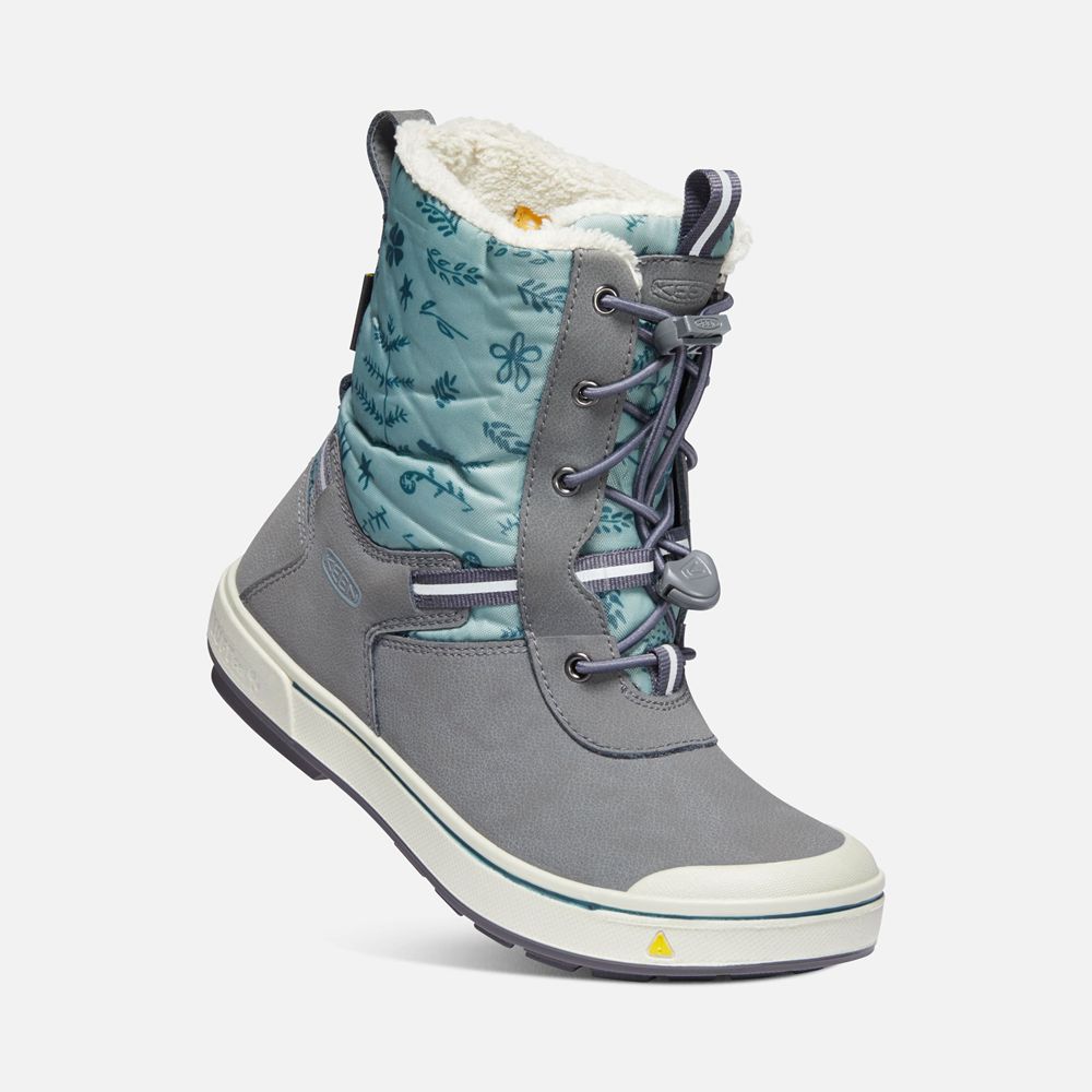 Botas de Invierno Keen Mexico Grises/Azules - Niños Kelsa Waterproof - YT9326580